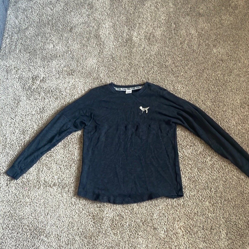 PINK long sleeved shirt black size medium
